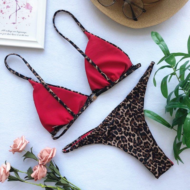 Micro Leopard Bikini High Cut Swimwear