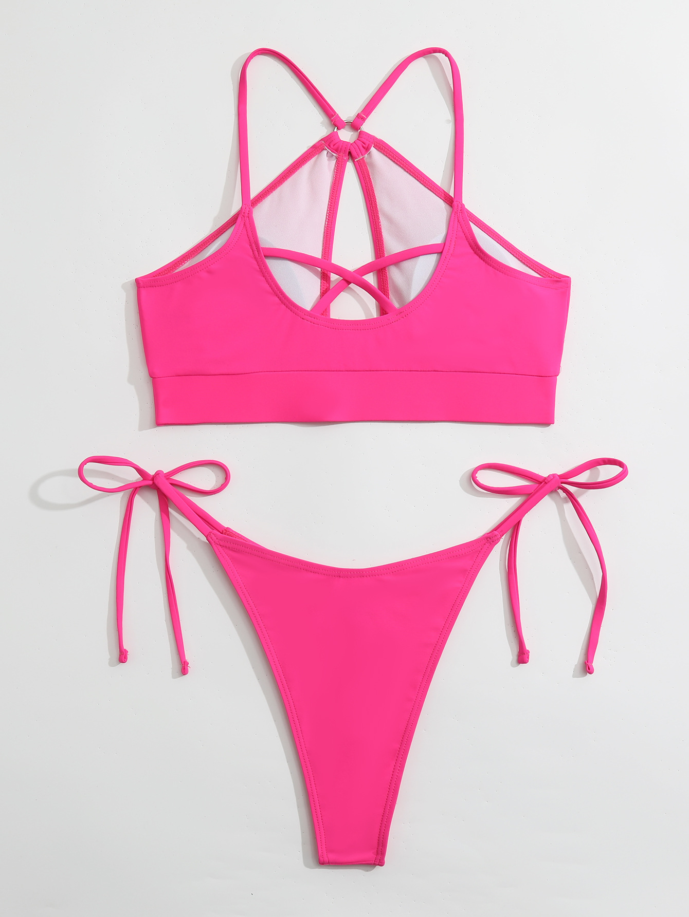 Sexy Cross Halter Hollow Out Bikini