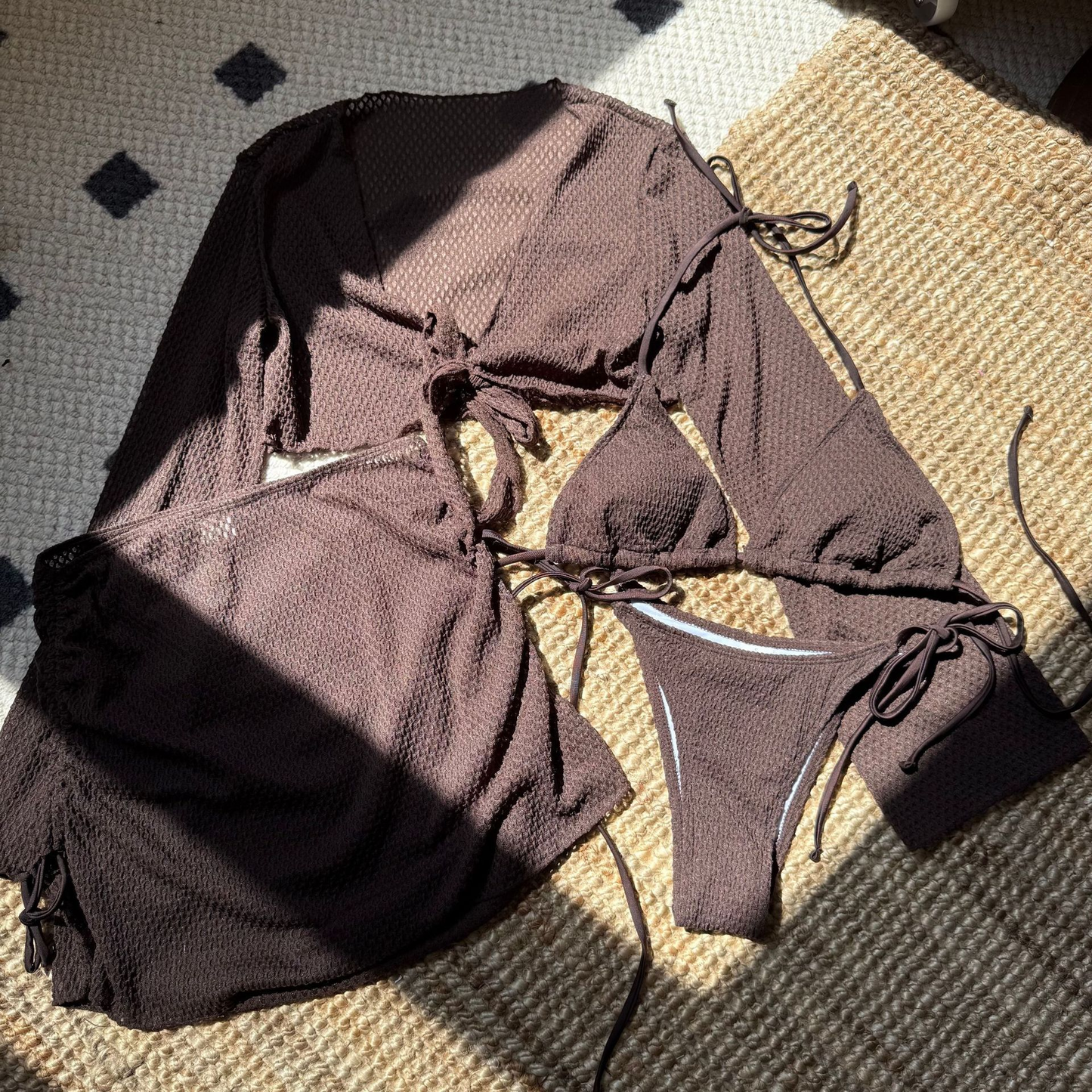 Solid Sexy Four-Piece Swimwear