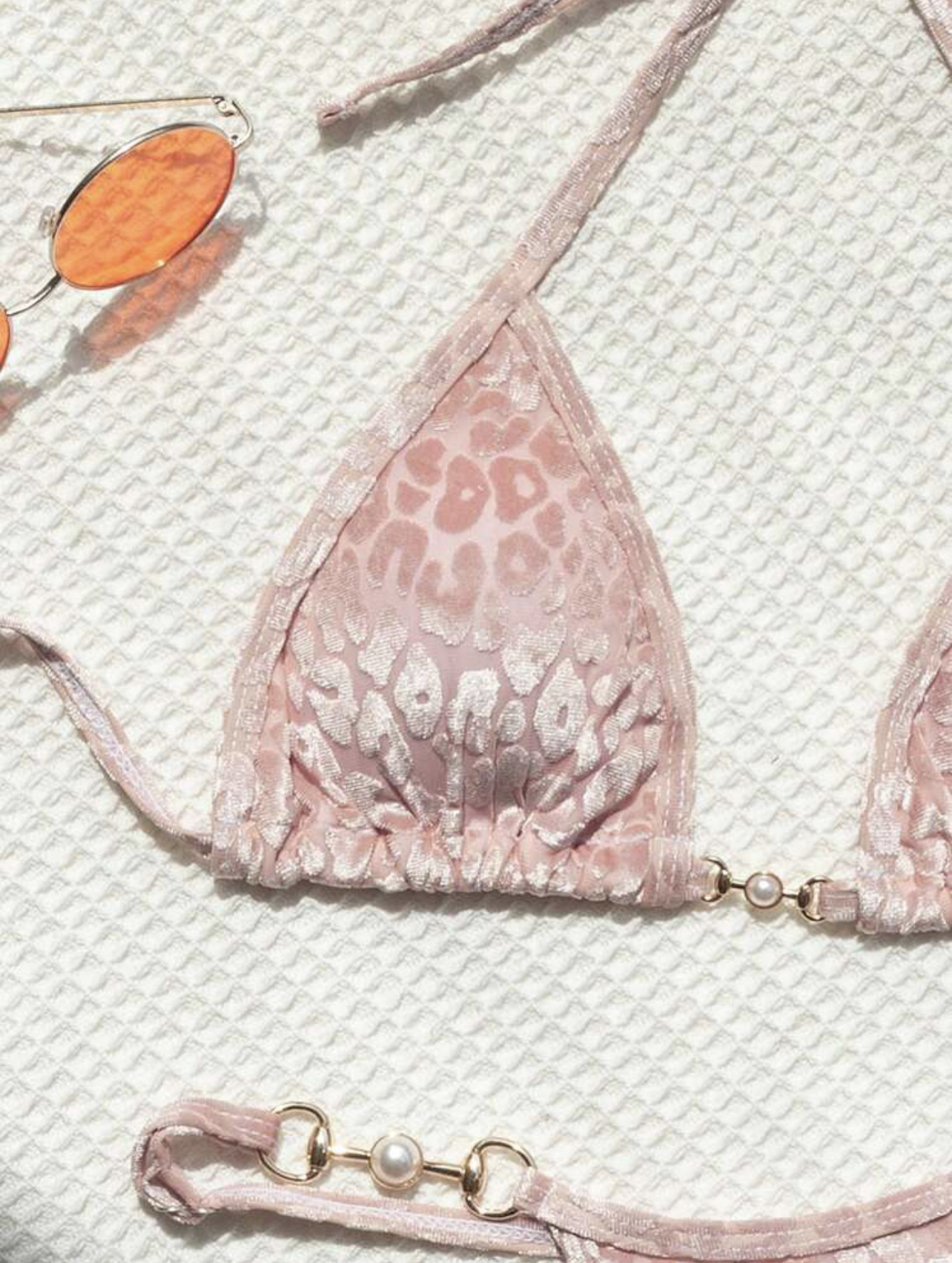 Leopard Halter Mini Micro Velvet Bikini