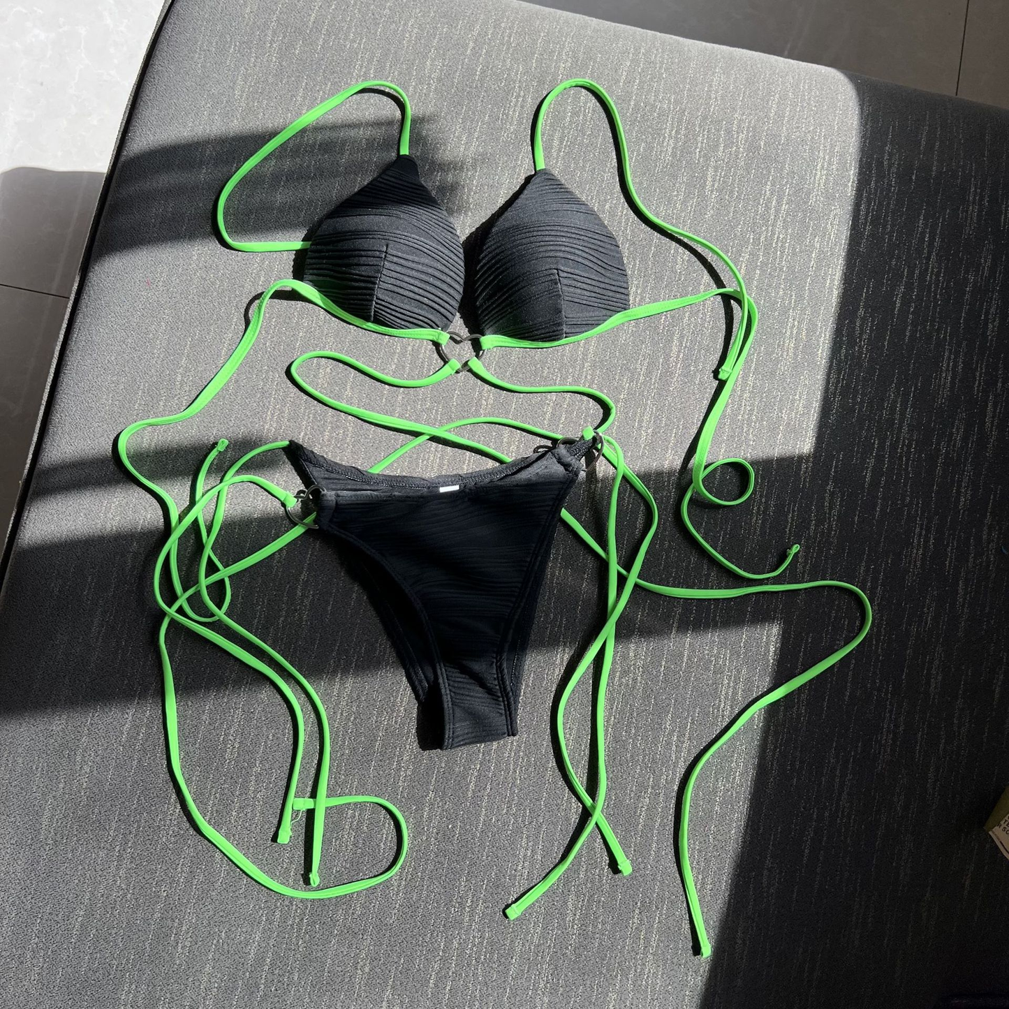 Trendy Heart Crisscross Halter Bikini