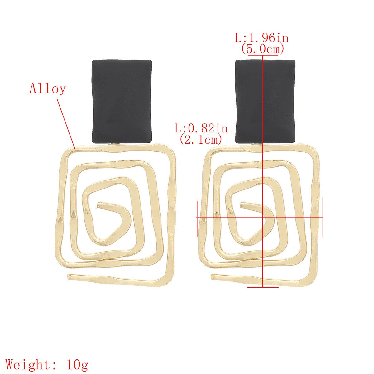 Retro Simple Metal Geometric Earrings