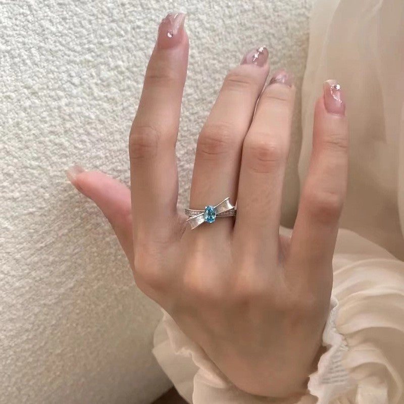 Fashion Gold Plated Butterfly Flower Finger Ring Birthday Gifts