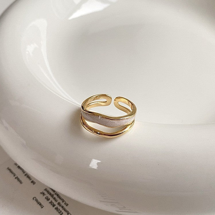 Fashion Gold Plated Butterfly Flower Finger Ring Birthday Gifts