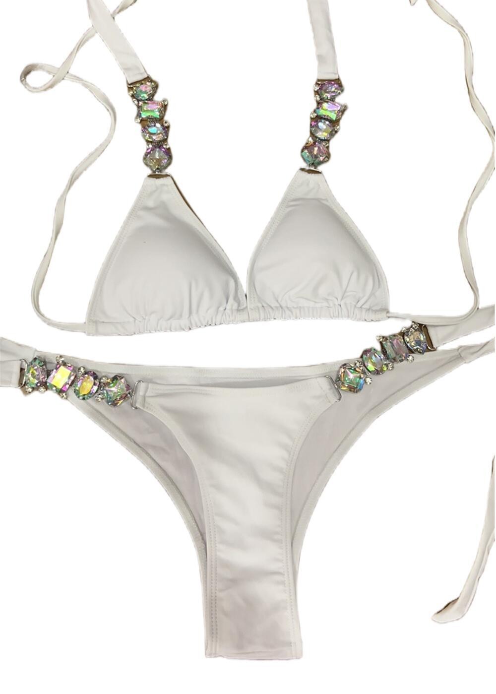 Luxury Rhinestone Halter Diamond Bikini