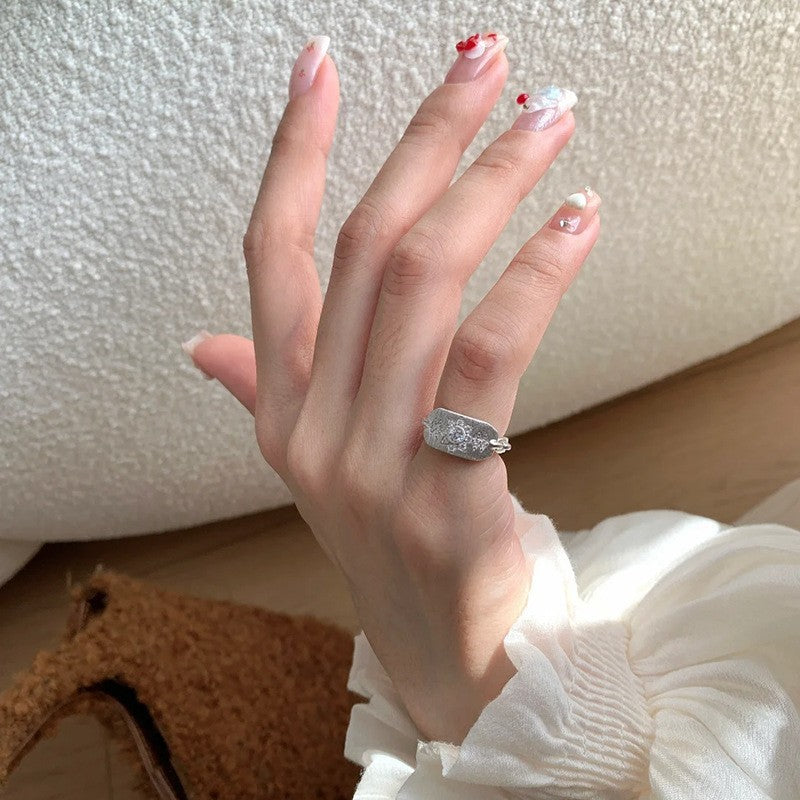 Fashion Gold Plated Butterfly Flower Finger Ring Birthday Gifts