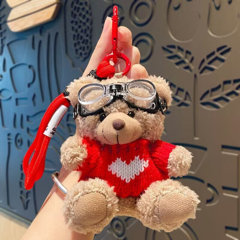 Cartoon Brown Bear Doll Plush Pendant Bag Hangings