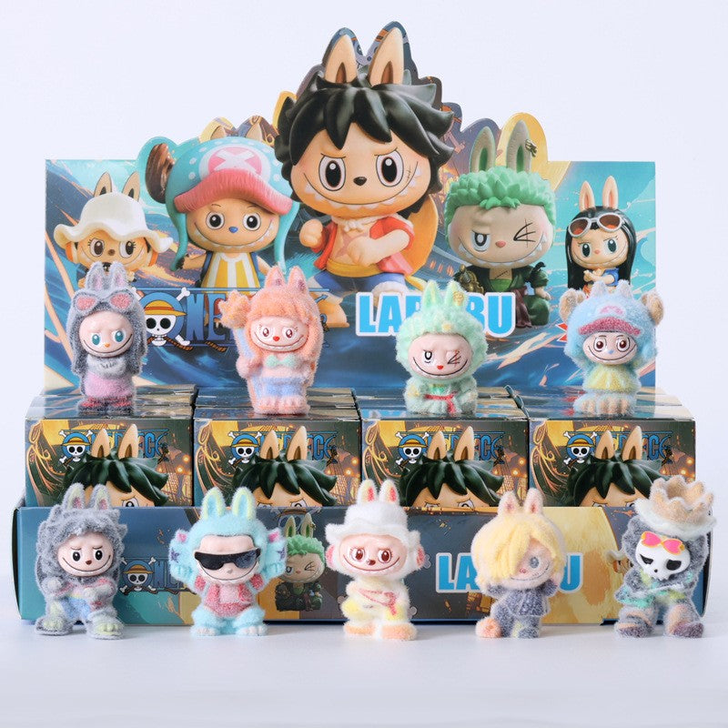 12 pcs Mini Flocked Cute Dolls Blind Box Children's Toy