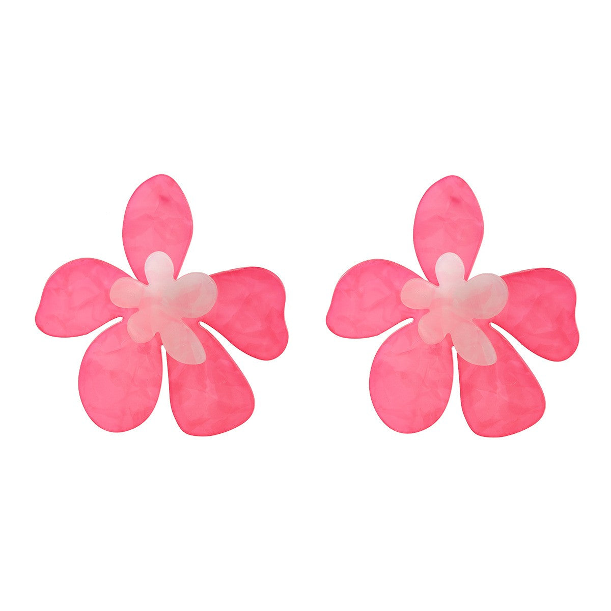 Large Acrylic Flower Earrings Big Statement Exaggerated Jewelry