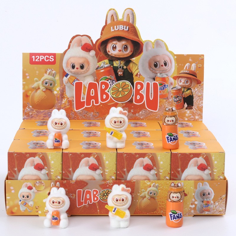 12 pcs Mini Flocked Cute Dolls Blind Box Children's Toy