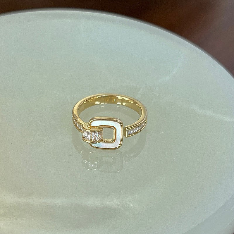 Fashion Gold Plated Butterfly Flower Finger Ring Birthday Gifts
