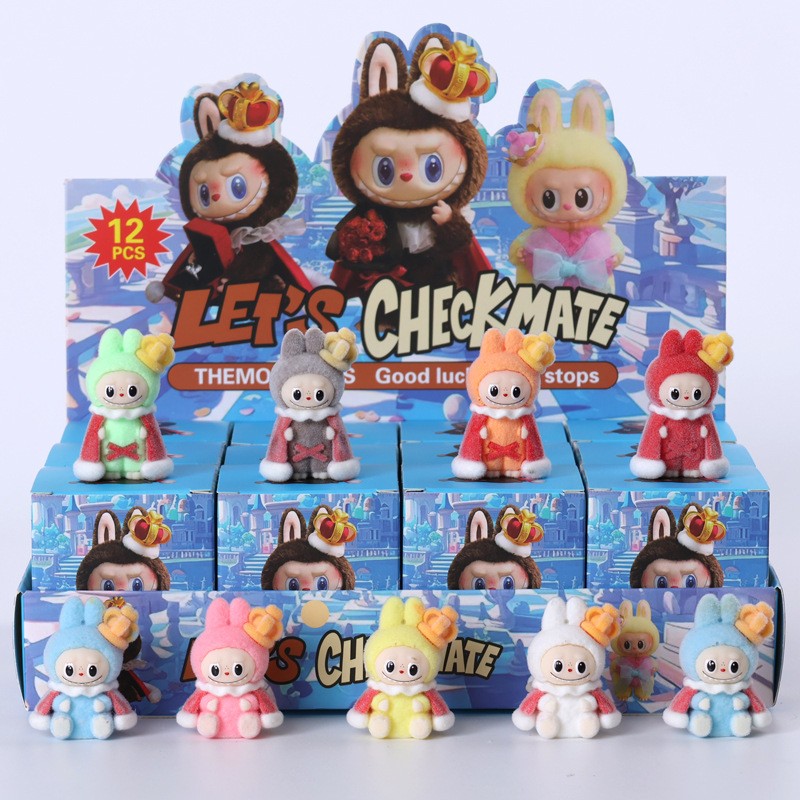 12 pcs Mini Flocked Cute Dolls Blind Box Children's Toy