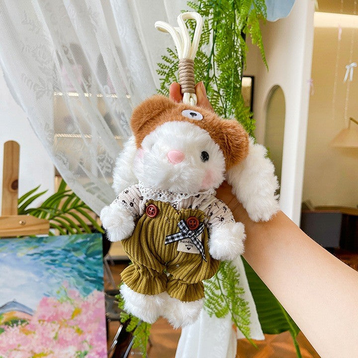 Cute Lop-eared Rabbit Plush Doll Keychain Pendant