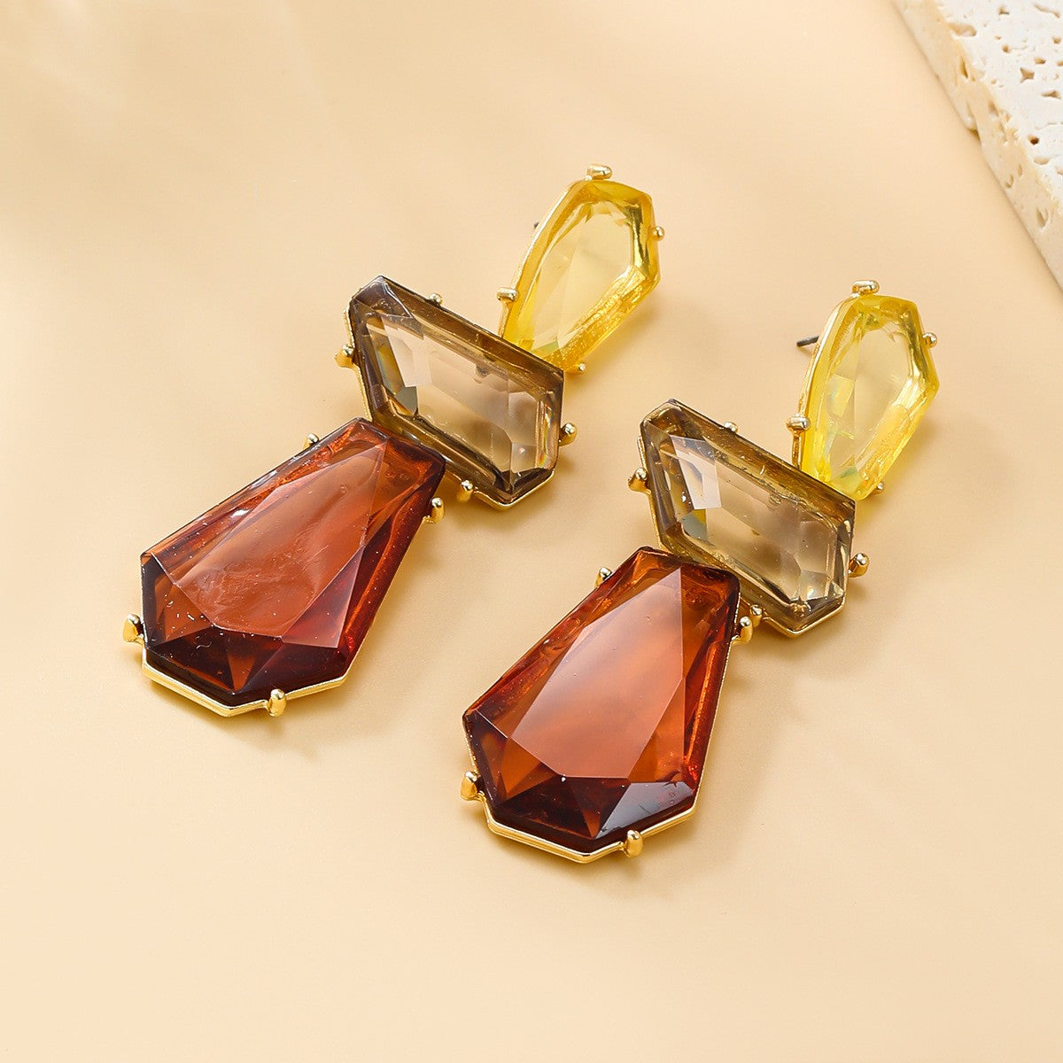 Vintage Bohemian Dangle Drop Earrings Acrylic Geometric