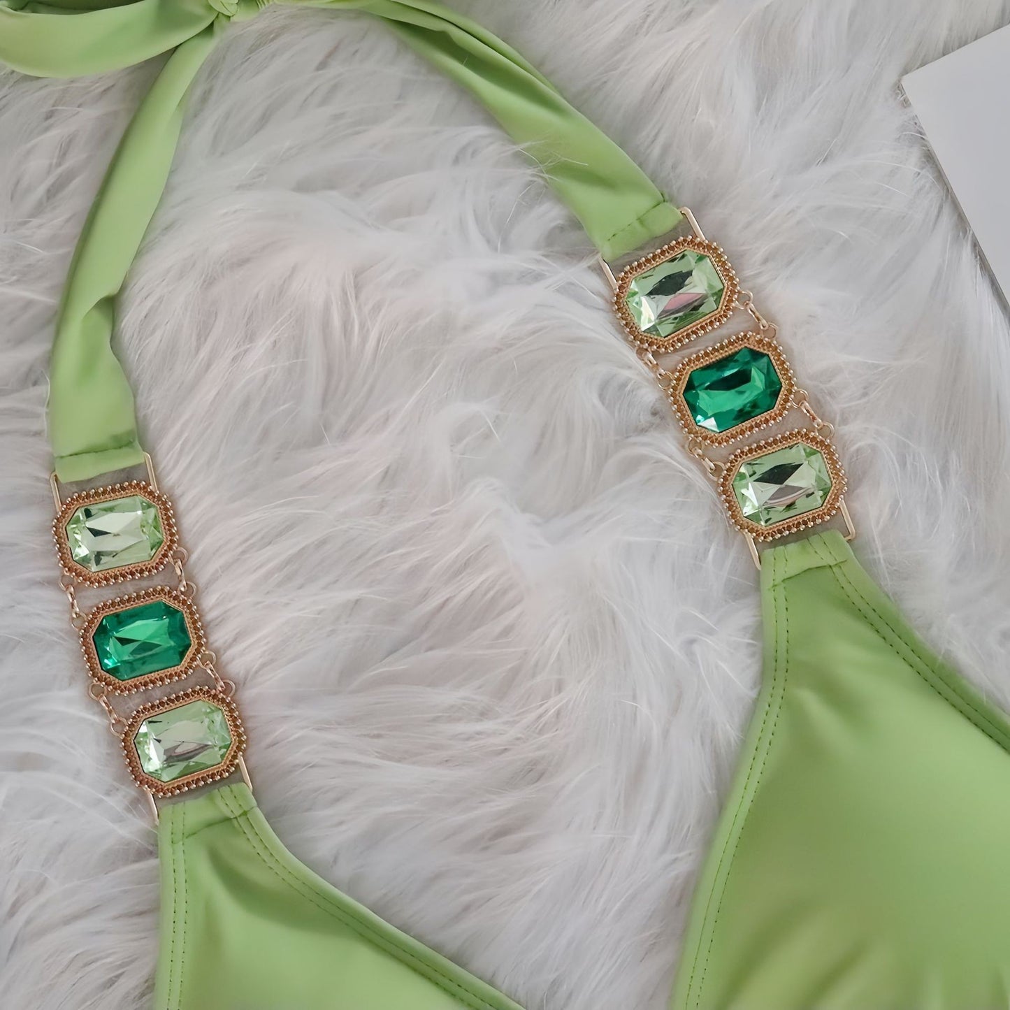 Sexy Rhinestone Bikini Set Crystal Diamond Swimwear