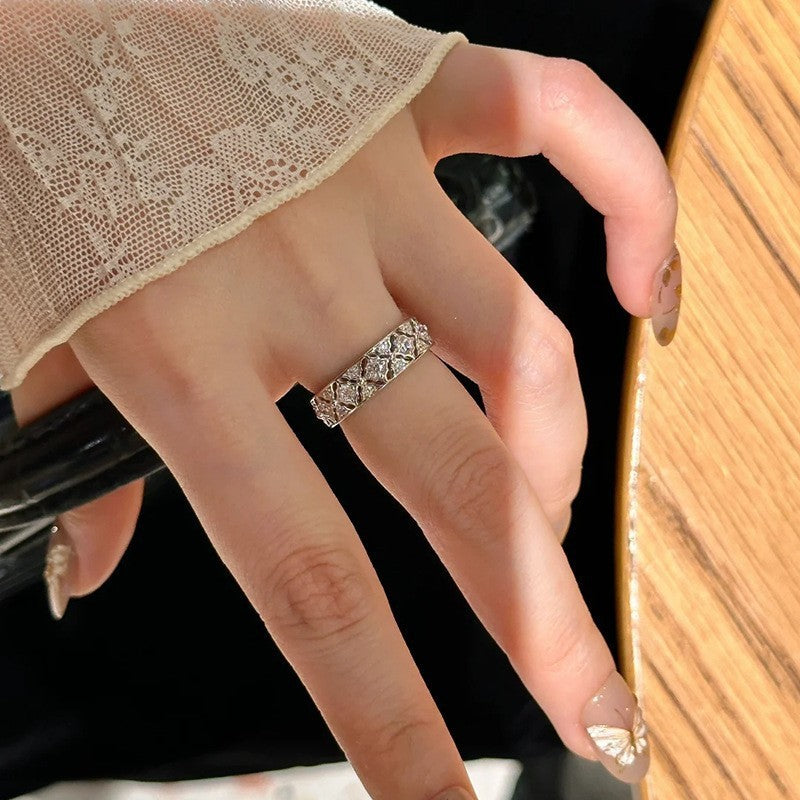 Fashion Gold Plated Butterfly Flower Finger Ring Birthday Gifts