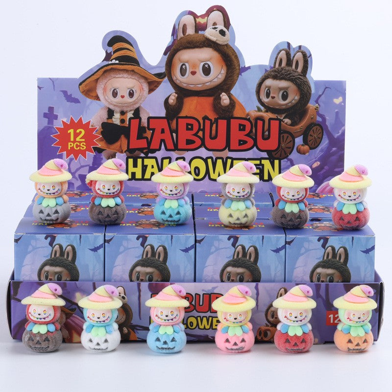 12 pcs Mini Flocked Cute Dolls Blind Box Children's Toy