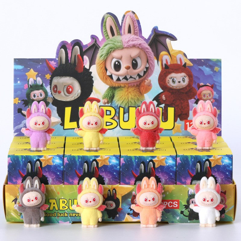 12 pcs Mini Flocked Cute Dolls Blind Box Children's Toy