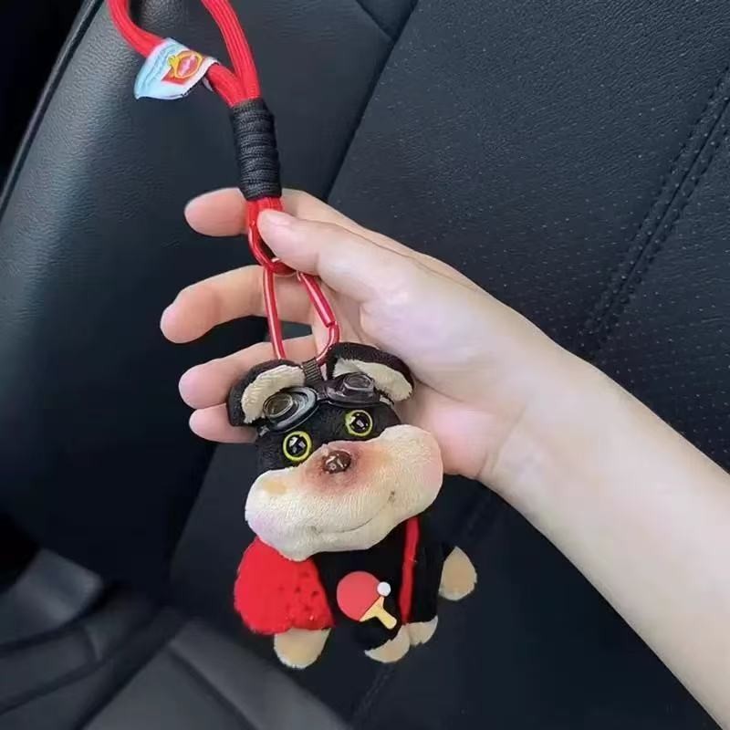 Bee Puppy Bag Pendant Plush Doll Keychain Pendant