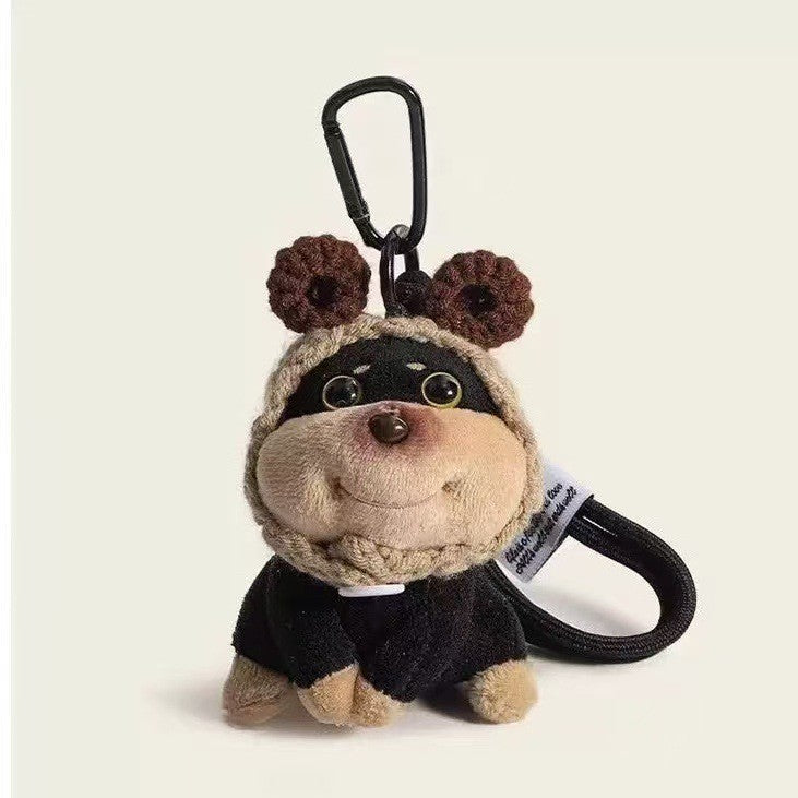 Bee Puppy Bag Pendant Plush Doll Keychain Pendant