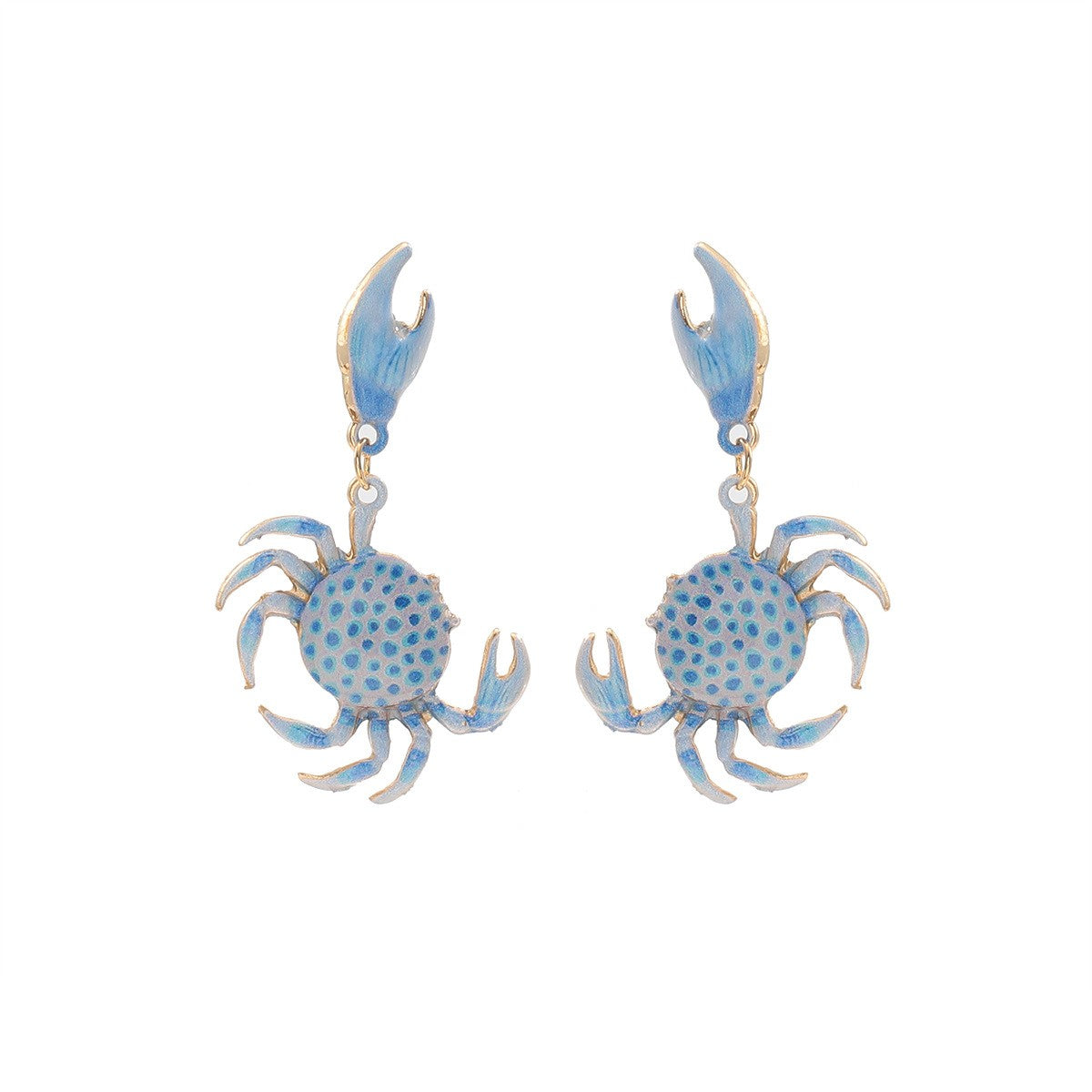 Summer Beach Leisure Alloy Cute Crab Shape Earrings