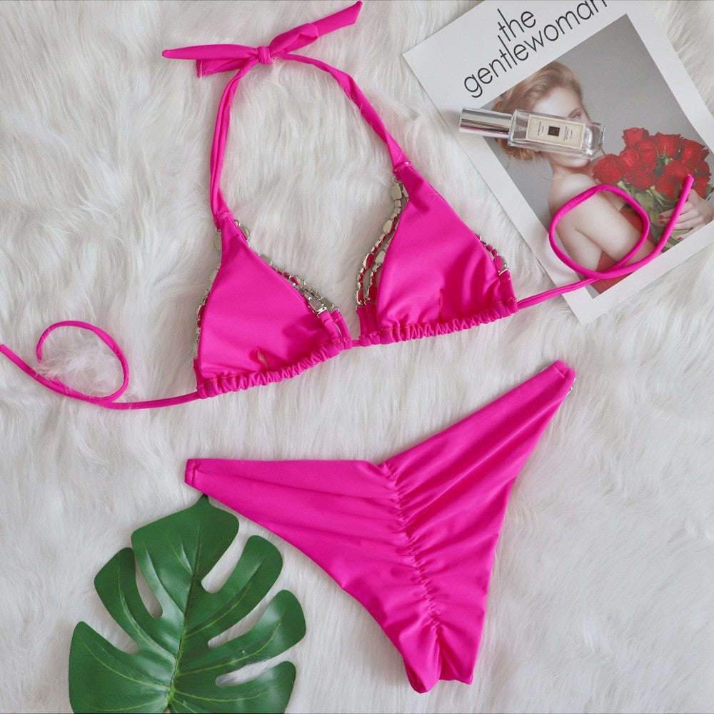 Rhinestone Luxury Crystal String Bikini Set
