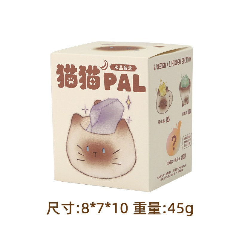 Cat Crystal Blind Box Desktop Ornament Decor Random Mysterious Box