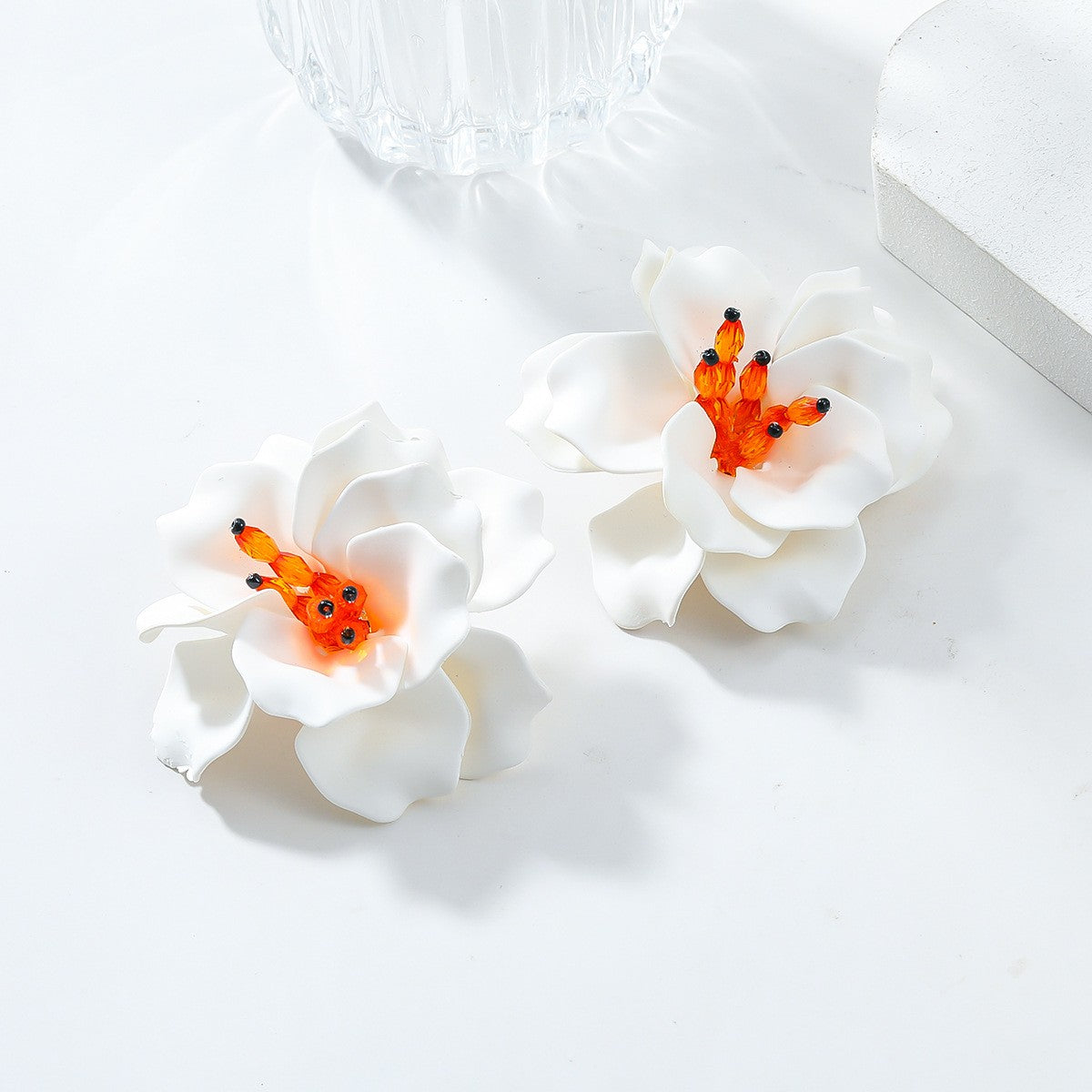 Exaggerated Ethnic Handmade Flower Drop Earrings Bohemian