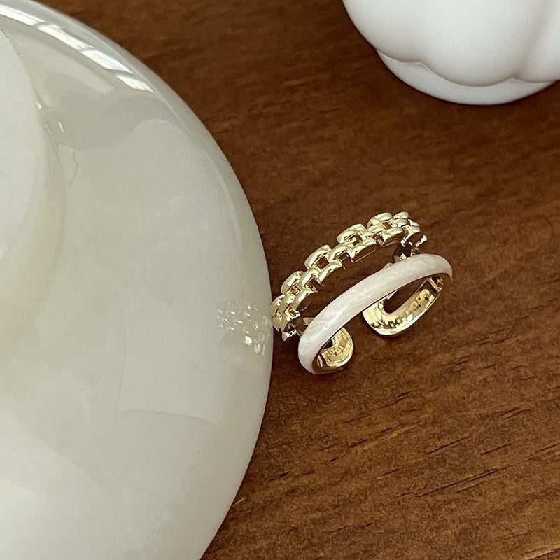 Fashion Gold Plated Butterfly Flower Finger Ring Birthday Gifts
