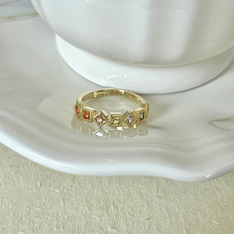 Fashion Gold Plated Butterfly Flower Finger Ring Birthday Gifts
