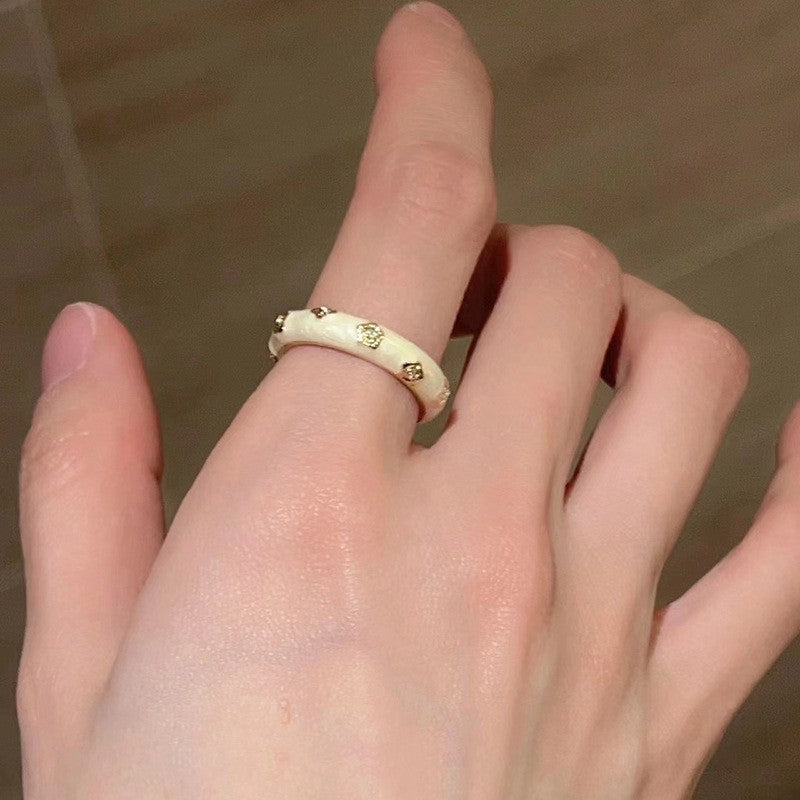 Fashion Gold Plated Butterfly Flower Finger Ring Birthday Gifts