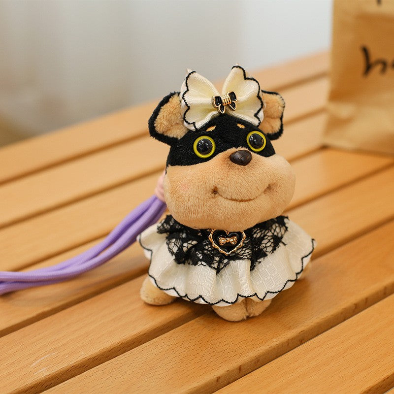 Honey Bee Dog Bag Pendant Plush Doll Keychain