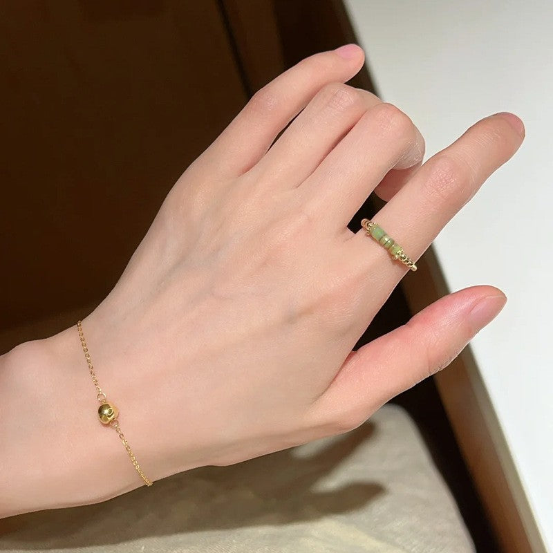 Fashion Gold Plated Butterfly Flower Finger Ring Birthday Gifts