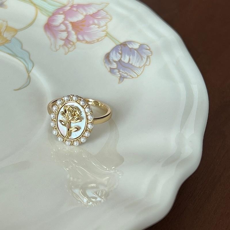 Fashion Gold Plated Butterfly Flower Finger Ring Birthday Gifts