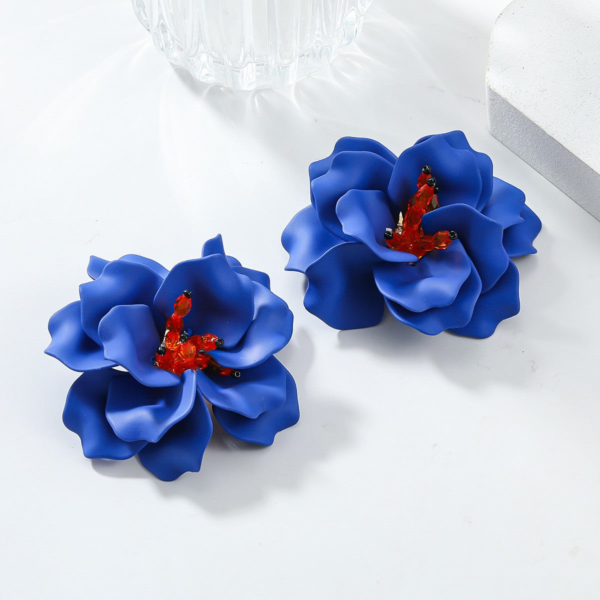 Exaggerated Ethnic Handmade Flower Drop Earrings Bohemian