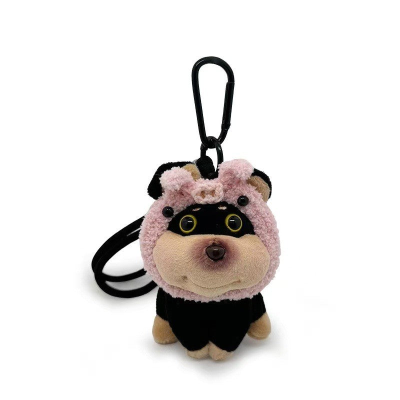 Bee Puppy Bag Pendant Plush Doll Keychain Pendant