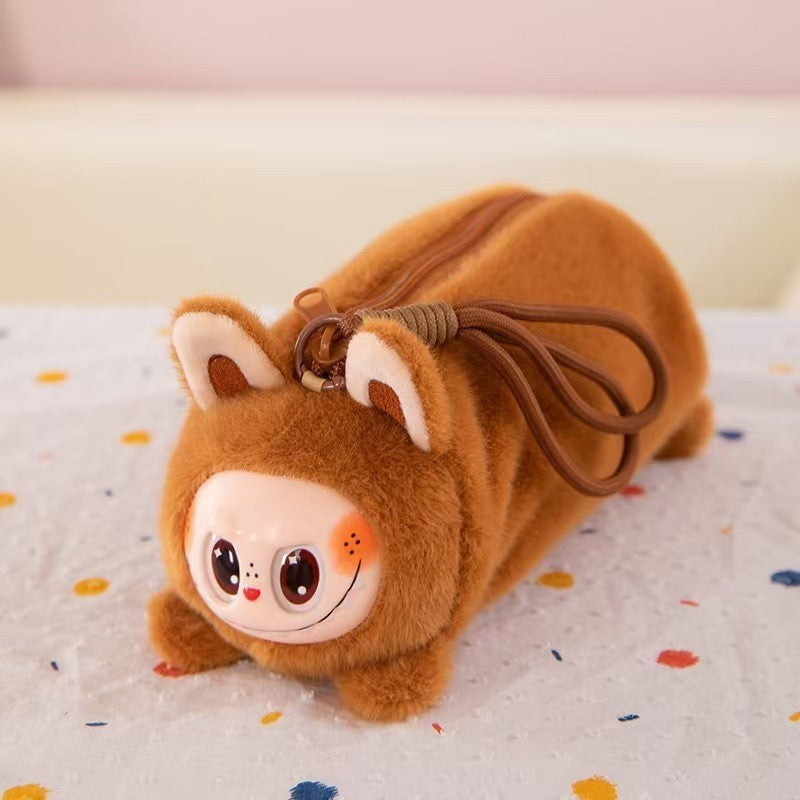 Disney Stitch Labubu Plush Pencil Case Anime Kawaii