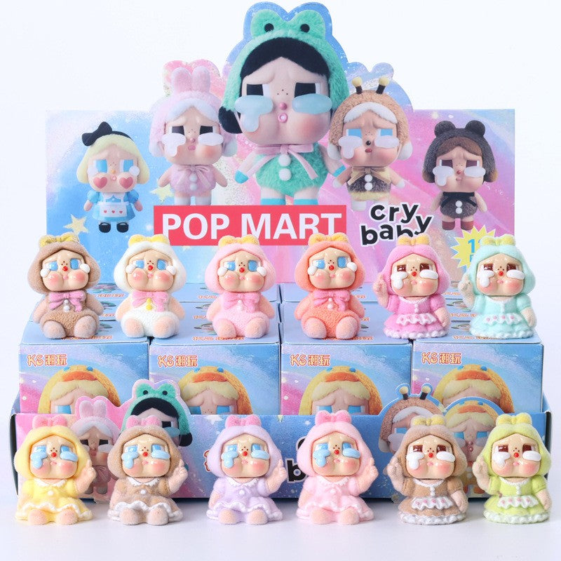 12 pcs Mini Flocked Cute Dolls Blind Box Children's Toy