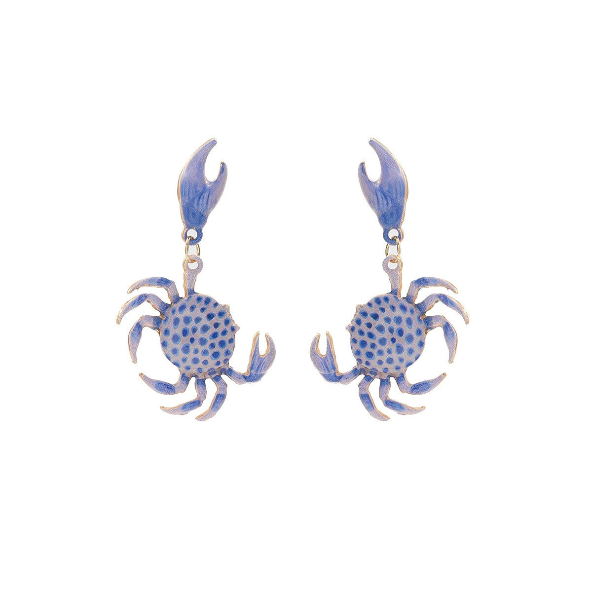 Summer Beach Leisure Alloy Cute Crab Shape Earrings