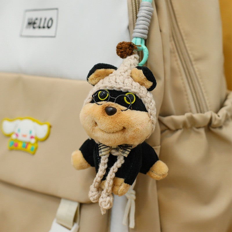 Honey Bee Dog Bag Pendant Plush Doll Keychain