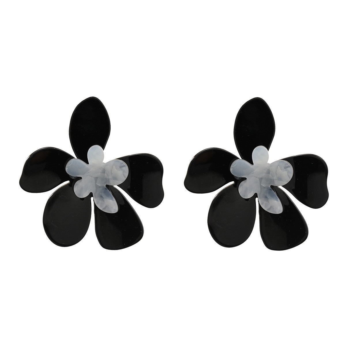 Large Acrylic Flower Earrings Big Statement Exaggerated Jewelry