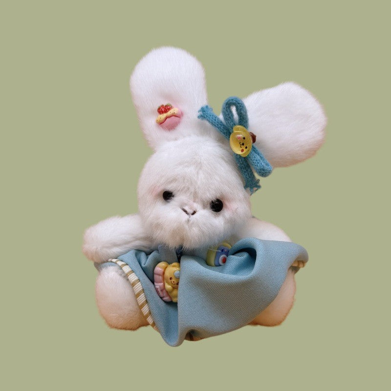 Cute Bear Rabbit With Dress Plush Pendant Keyrings