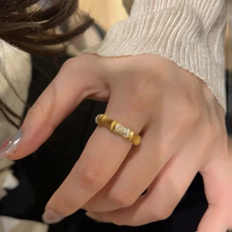 Fashion Gold Plated Butterfly Flower Finger Ring Birthday Gifts