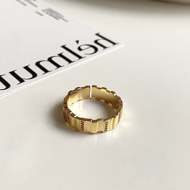 Fashion Gold Plated Butterfly Flower Finger Ring Birthday Gifts