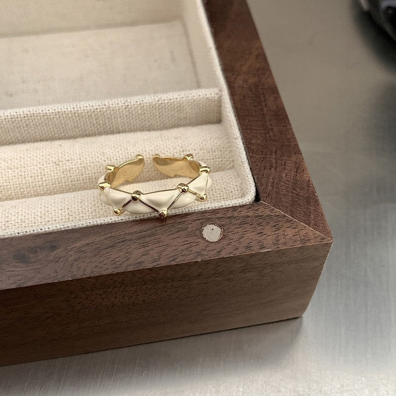 Fashion Gold Plated Butterfly Flower Finger Ring Birthday Gifts
