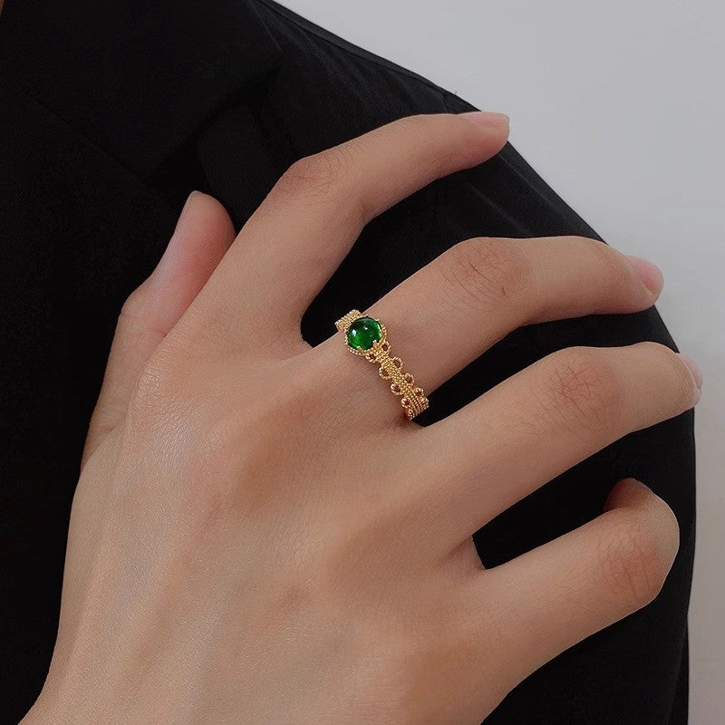 Fashion Gold Plated Butterfly Flower Finger Ring Birthday Gifts