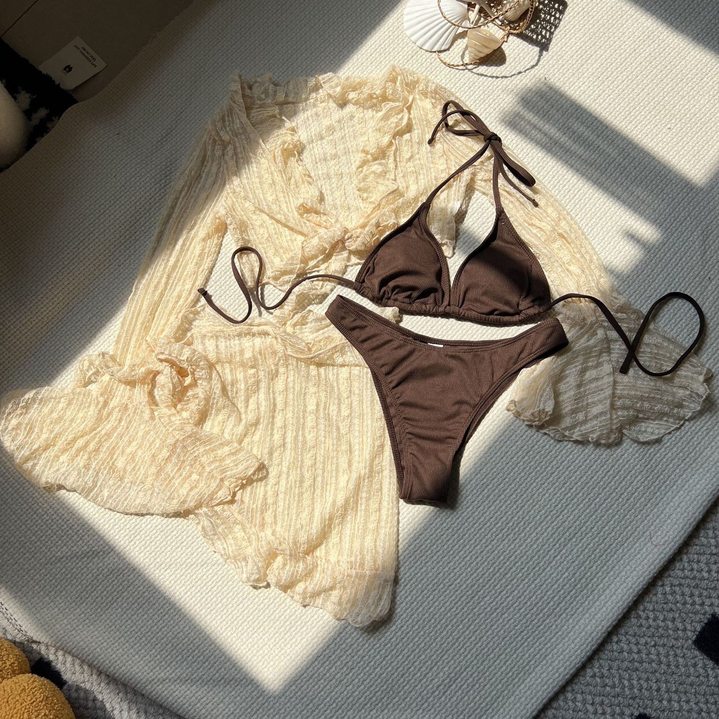 Four-piece Long-sleeve Cover-up Swimwear
