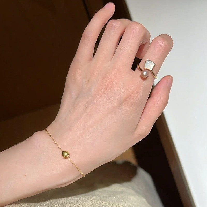 Fashion Gold Plated Butterfly Flower Finger Ring Birthday Gifts