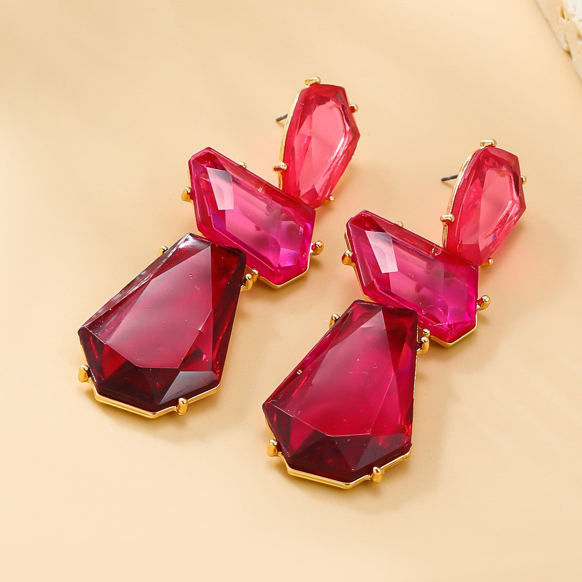 Vintage Bohemian Dangle Drop Earrings Acrylic Geometric