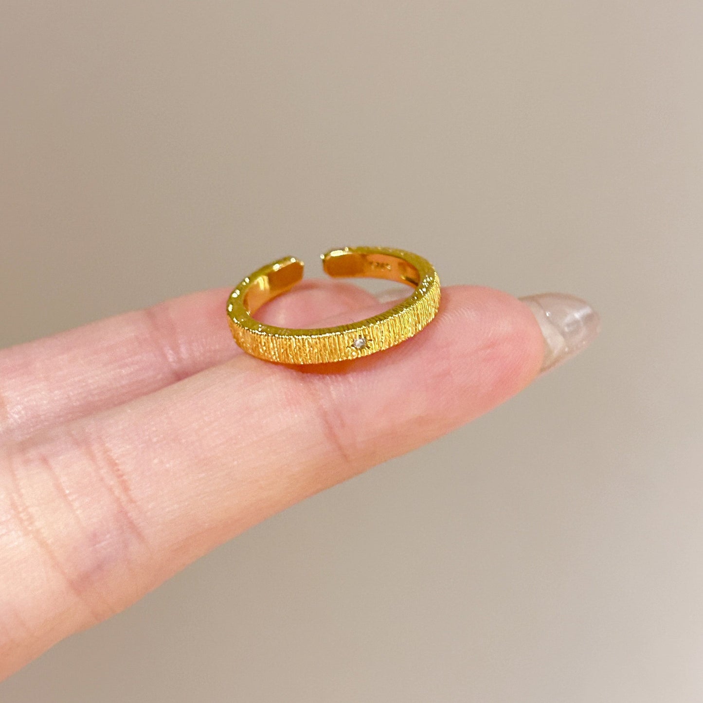 Fashion Gold Plated Butterfly Flower Finger Ring Birthday Gifts